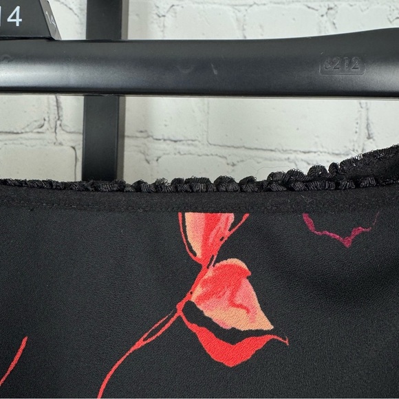 Versailles Black Floral Slip Skirt No Size *Check Measurements* - Picture 3 of 6